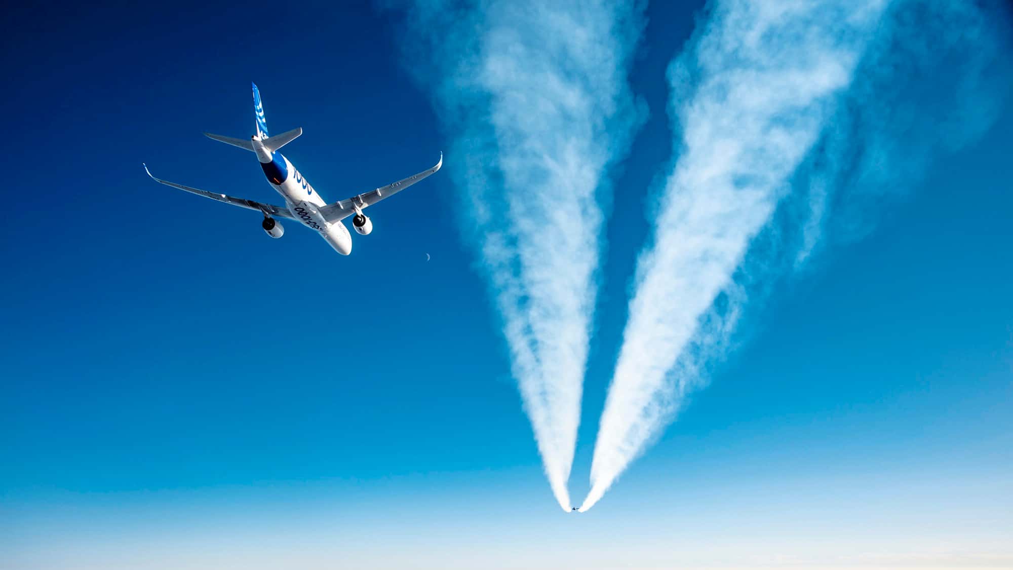 Testfl-ge-ber-Nordatlantik-Airliner-in-Formation-wie-Zugv-gel