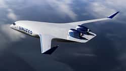 Z4-Nurflügler in United-Lackierung im Flug (Computergrafik)