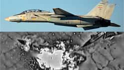 Fliegende F-14A Tomcat Iran und Explosion am Boden (Montage)