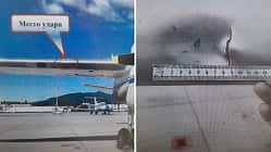 Beschädigte An-26 in Kamtschatka nach mutmaßlicher Kollision mit einer Drohne.