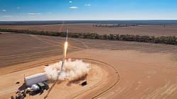 SR75-Rakete von HyImpulse beim Start in Australien.