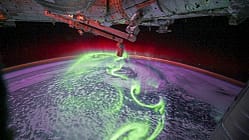 Südlichter fotografiert von der französische ESA-Astronautin Sophie Adenot im Juni 2026 von der ISS aus