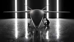 Helsing CA-1 Europa in Frontalansicht im Hangar
