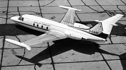 Historische Aufnahme des HFB 320 Hansa Jet des Hamburger Flugzeugbaus