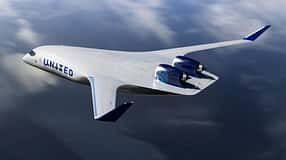 Z4-Nurflügler in United-Lackierung im Flug (Computergrafik)