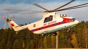 Mil Mi-26 im Einsatz beim Katastrophenschutz von Belarus