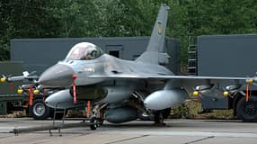 F-16 der ukrainischen Luftwaffe am Boden