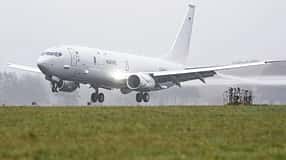 Deutschlands erste Boeing P-8A Poseidon landet in Nordholz. 