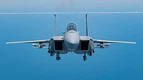 F-15EX Eagle II der US Air Force während eines Testflugs über dem Golf von Mexiko im September 2025