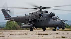 Mi-35M aus Serbien, bulgarische MiG-29 und andere Fluggeräte bei der Übung Thracian Blade 2026 in Bulgarien.
