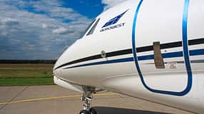 Eine Cessna der Aerowest am Boden
