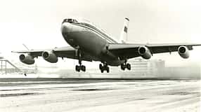 Der erste sowjetische Großraumjet Iljuschin Il-86 in Aktion.