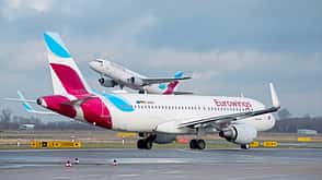 Flughafen Düsseldorf, Drehkreuz, DUS, Airport Düsseldorf, EDDL, Geschäftsführung Lars Redeligx, Pradeep Pinakatt, Eurowings, Delta, Emirates, Rollfeld, Abfertigung