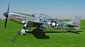 Mustang, P-51, Merlin, North American P-51 Mustang North American P-51 "Lil Margaret" am Boden fotografiert