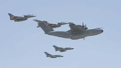 Airbus A400M der Luftwaffe für Tankereinsatz in Jordanien.