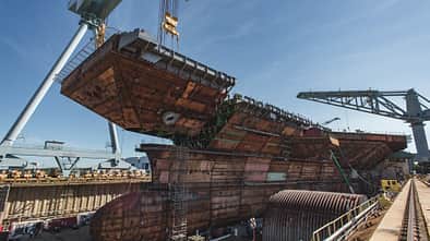 CVN 79 Kennedy Upper Bow Lift