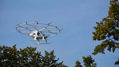 Der Volocopter flog am 14. September über Stuttgart-Untertürkheim.