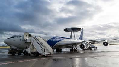 Boeing E-3A AWACS der NATO mit Sonderanstrich 70 Jahre NATO.