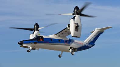 Leonardo AW609 Prototyp Nummer 4 fliegt in Philadelphia.