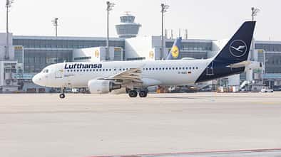 Airbus A320-200 der Lufthansa in München.