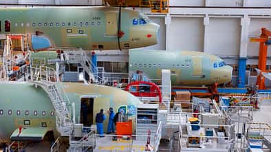 Endmontagelinie Airbus A320.
