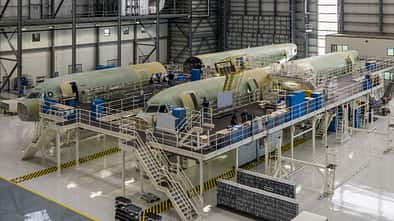 Airbus A320-Montagelinie in Mobile.