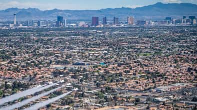Thunderbirds über Las Vegas am 11. April 2020.