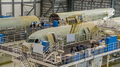 Airbus A320-Endmontagelinie in Mobile, Alabama.