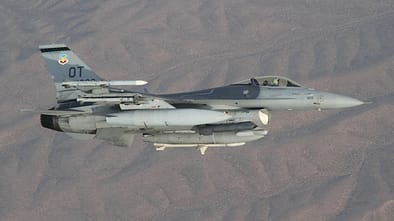 Lockheed Martin F-16 der US Air Force, stationiert auf der Nellis AFB.