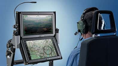 ESG-Missionskonsole für Polizeihubschrauber.