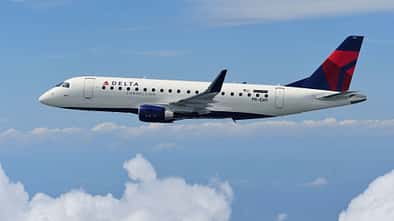 SkyWest betreibt eine große Flotte von Embraer E175 als Zubringer für Delta Air Lines. 