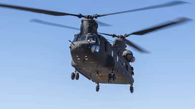 Boeing CH-47F Block II in der Flugerprobung.