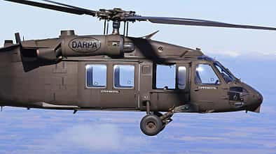 UH-60A der DARPA fliegt unbemannt mit ALISA-System.