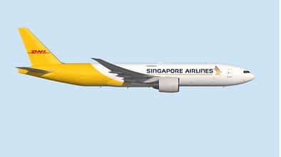 Singapore Airlines wird Boeing 777F im Auftrag von DHL betreiben.