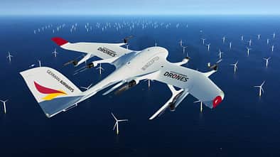 German Airways plant, Wingcopter 198 für Transporte zu Windkraftanlagen zu verwenden.