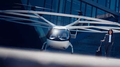 Volocopter zeigt den VoloCity auf der ILA 2022 in Schönefeld.