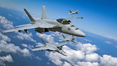 VFA 136 “Knighthawks” Fly In Formation