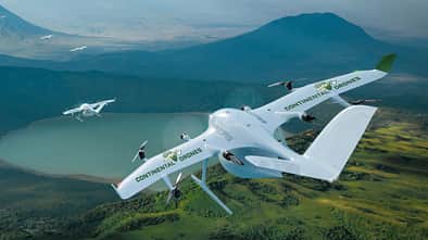 Wingcopter über Afrika.