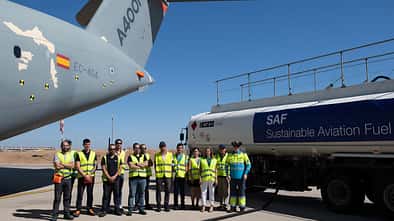 Airbus testet die Verwendung von SAF im A400M-Tansporter.