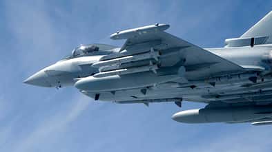 ASRAAM Missiles Fitted to RAF Typhoon Jet