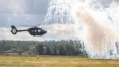 Das Rheinmetall ROSY-System wurde nun auch für Hubschrauber getestet. 