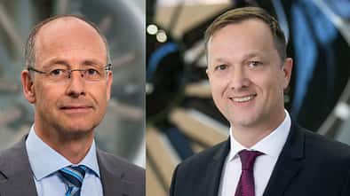 Stefan Thomé (50) wurde zum Geschäftsführer von Airbus Helicopters in Deutschland ernannt, nachdem Wolfgang Schoder (59. links) in den Ruhestand geht.