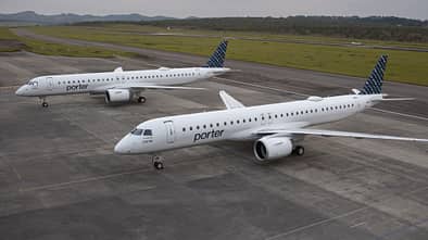 Porter aus Kanada hat seine ersten Embraer E195-E2 übernommen.