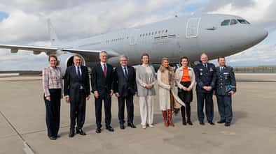 Ceremony marking the initial operational capability of the new Multinational Multi-Role Tanker Transport aircraft fleet