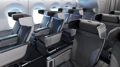 Recaro PL3810 für die Premium Economy.
