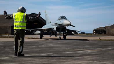 Die Luftwaffe verlegte sechs Eurofighter nach Island.