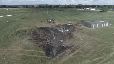 Absturz des Learjet 35A der GFU in Hohn im Mai 2023.