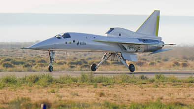 Boom XB-1 bei Taxi-Tests in Mojave