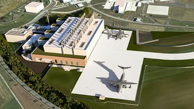 Airbus baut am Fliegerhorst Wunstorf ein neues A400M-Wartungszentrum.
