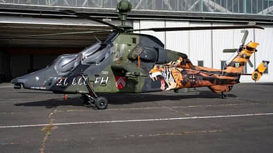 Kampfhubschrauber Tiger am Boden